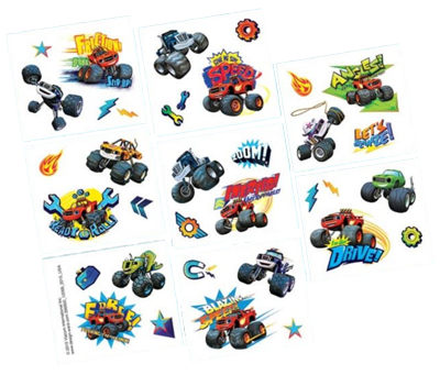 Blaze and the Monster Machines Party Tattoos NZ