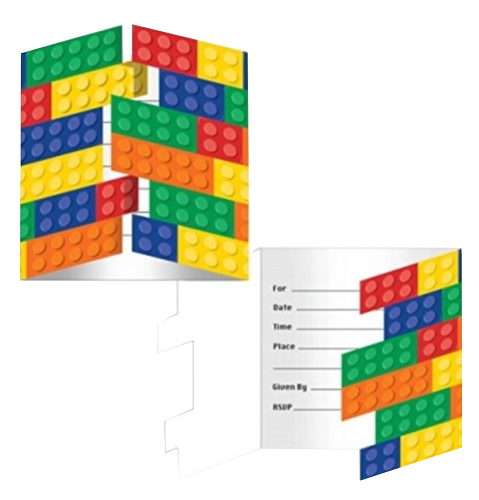 Lego Block Party Invitations