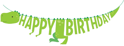 Dinosaur Shaped Birthday Banner NZ