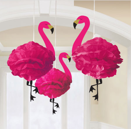 Flamingo tissue hanging decorations NZ