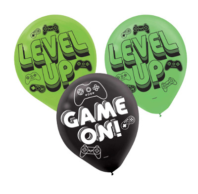 Level-Up Gaming Party Balloons NZ