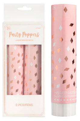Pink Blush Party Confetti Poppers NZ