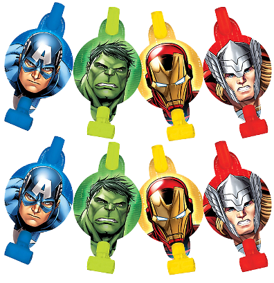 The Avengers Party Blowouts pk8