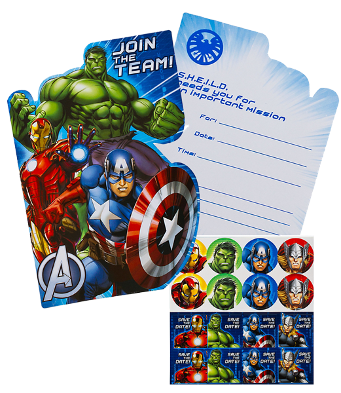 The Avengers Party Invites