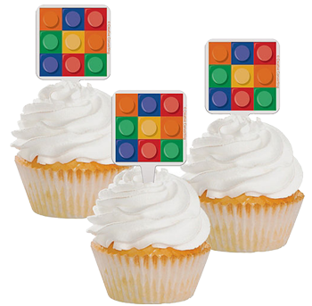 Lego Party Cupcake Picks