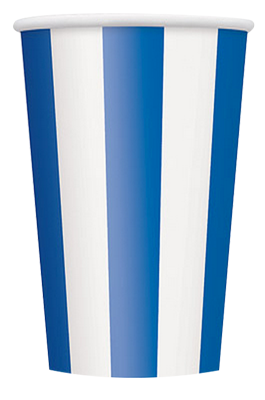 Blue Striped Party Cups