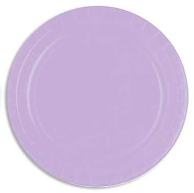Purple paper party plates