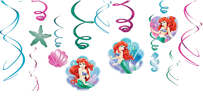 The Little Mermaid Swirl Decorations