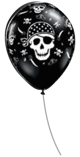 Black party balloons