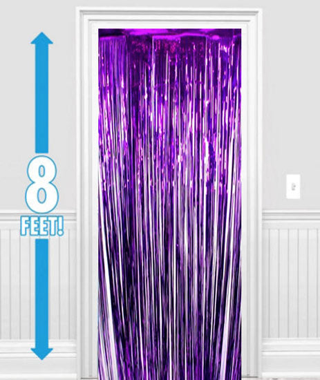 Purple Metallic Foil Curtains NZ
