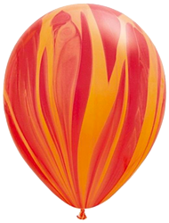 Red Orange Marble Balloon