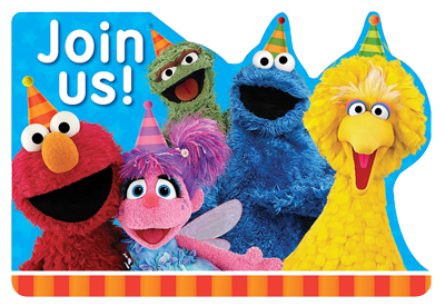 Sesame Street Party Invitations NZ