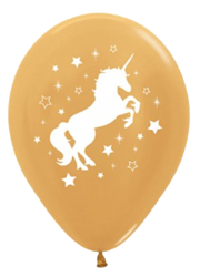 Gold Unicorn Party Balloon