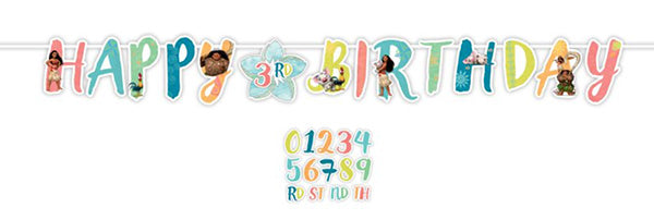 Moana Happy Birthday Banner Auckland