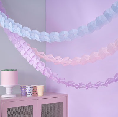 Pastel Tissue Paper Garland NZ