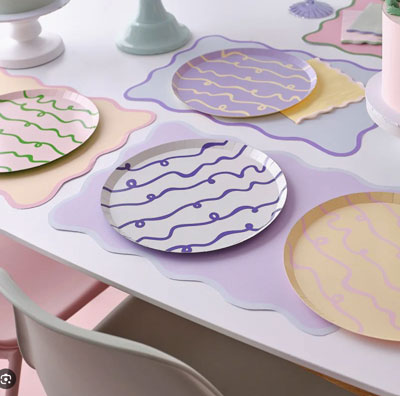 Pastel Wave Party Plates NZ