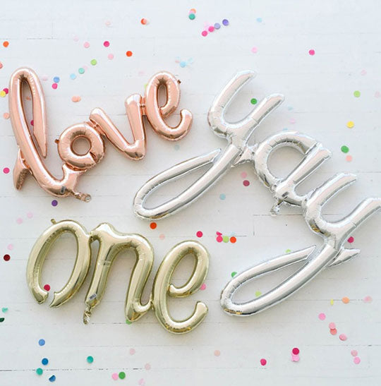 Foil Script Balloons | Auckland
