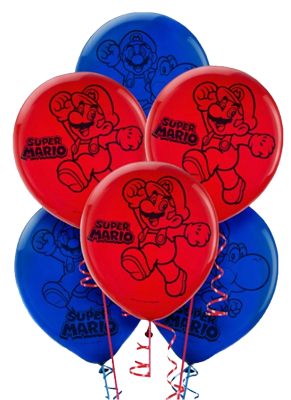 Super Mario Printed Party Balloons NZ