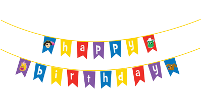 The Wiggles Happy Birthday Pennant Banner NZ