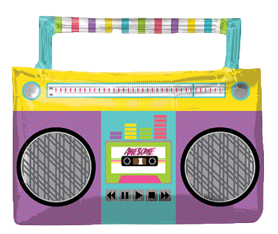 80s Boombox Shaped Foil Balloon NZ