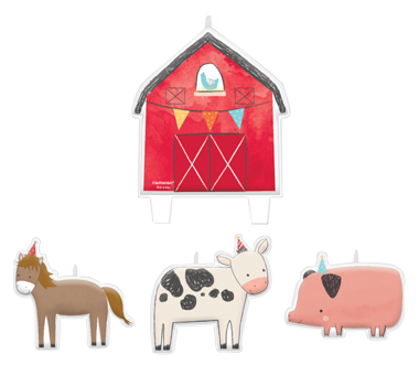 Farm animal party candles NZ