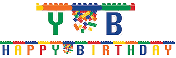Lego Blocks Happy Birthday Banner