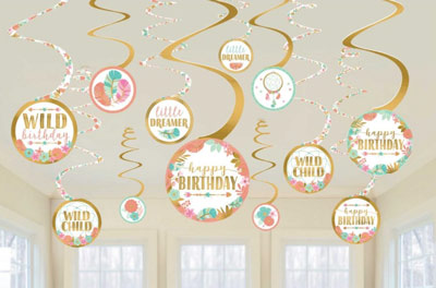 Boho Girl Swirl Decorations NZ
