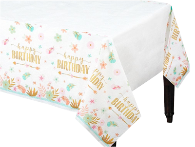 Boho Girl Paper Table Cloth NZ