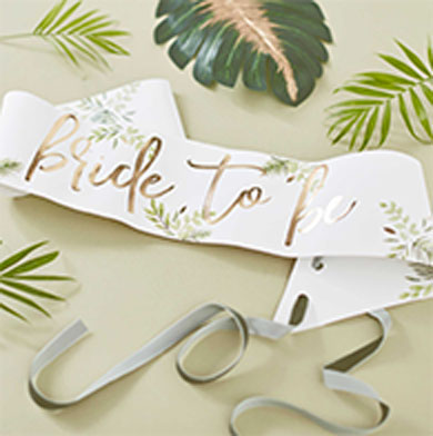 Bride To Be Hen's Party Sash - Botanical NZ