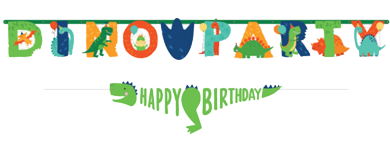 Dinosaur Happy Birthday Banner NZ