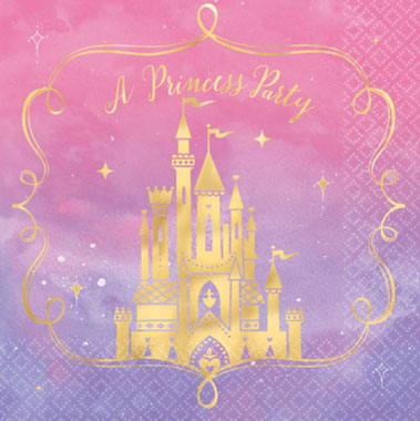 Disney Princess Gold Foil Party Napkins NZ