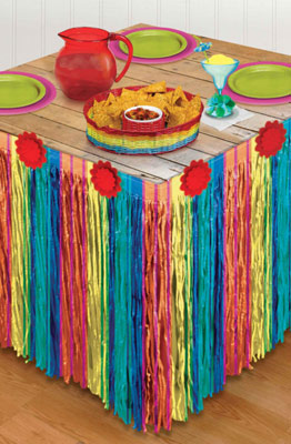 Mexican Fiesta Table Skirt Decoration NZ