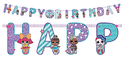 LOL Surprise Happy Birthday Banner