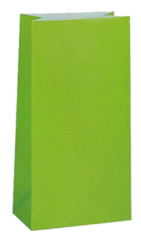 Lime Green Paper Loot Bags