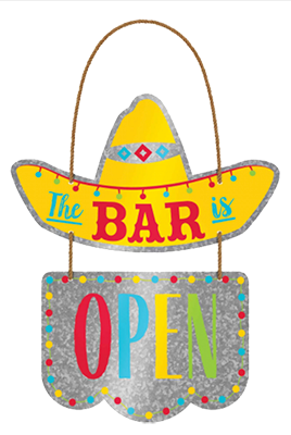 Fiesta Bar is Open Metal Sign, NZ