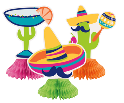 Mexican Fiesta Mini Honeycomb Decorations