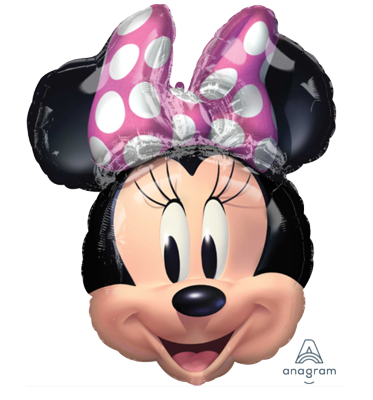 Minnie Mouse Head Foil Balloon NZ