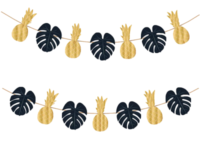 Pineapple Palm Tree Card Garland NZ