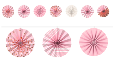 Pink Blush Paper Fan Garland NZ