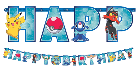 Pokemon Happy Birthday Banner NZ