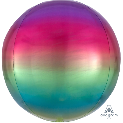 Rainbow Ombre Orbz Foil Balloon