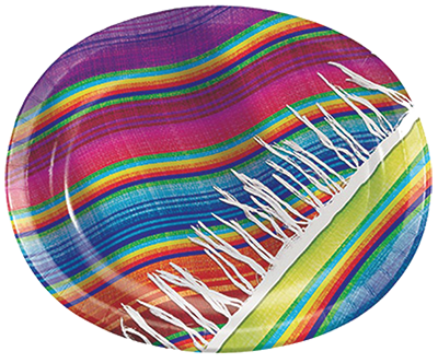 Mexican Serape Oval Serving Plates NZ