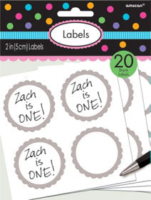 Silver Scalloped Sticky Labels