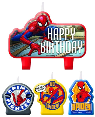 Spiderman Birthday Candles