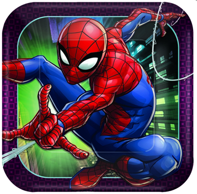 Spiderman Large Party Plates pk8