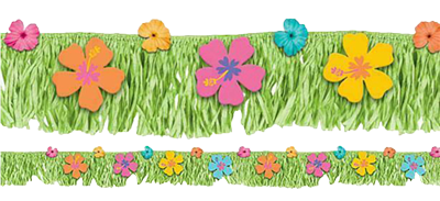 Summer grass fringe flower banner