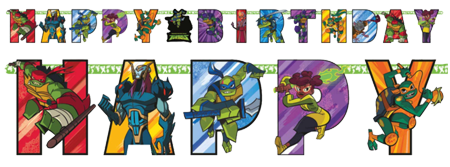 Teenage Mutant Ninja Turtles Happy Birthday Banner