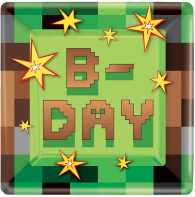 Minecraft TNT Large Party Plates