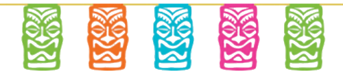Tiki Hawaiian Flag Banner