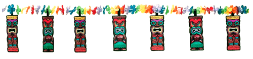 Tiki FLower Garland | Hawaiian Party Decorations